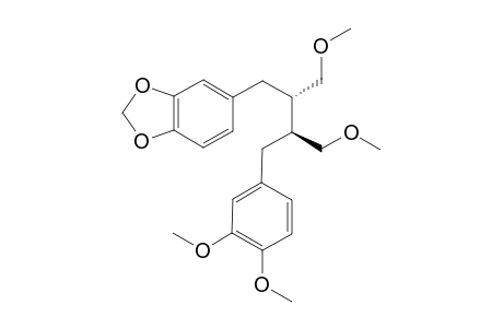 5-DEMETHOXYNIRANTHIN;(8S,8'S)-3,4-METHYLENEDIOXY-3',4',9,9'-TETRAMETHOXYLIGNAN