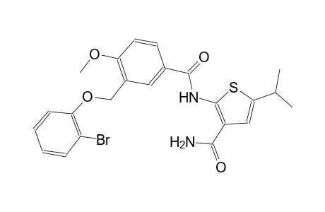 2-({3-[(2-bromophenoxy)methyl]-4-methoxybenzoyl}amino)-5-isopropyl-3-thiophenecarboxamide