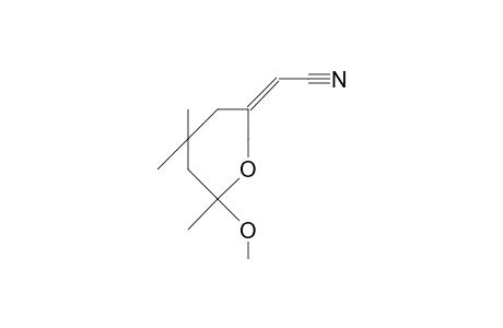Acetonitrile, (7-methoxy-5,5,7-trimethyl-3-oxepanylidene)-, (Z)-