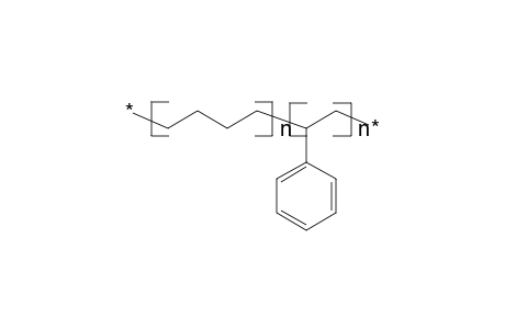 Poly(tetramethylene)-b-poly(tetramethylene-co-styrene)-b-polystyrene