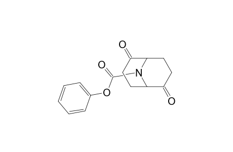 9-Azabicyclo[3.3.1]nonane-9-carboxylic acid, 2,6-dioxo-, phenyl ester, (.+-.)-