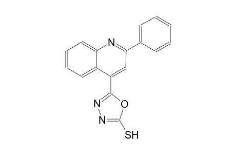 5-(2-phenyl-4-quinolinyl)-1,3,4-oxadiazol-2-yl hydrosulfide