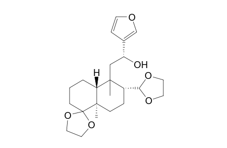 (1R)-2-((7S,8R,11S,12R)-8-(1,3-Dioxolan-2-yl)-7,11-dimethylspiro(1,3-dioxolane-2,7'-bicyclo[4.4.0]decane)-7-yl)-1-(3-furyl)ethanol