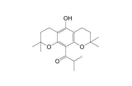 5-hydroxy-3,4,7,8-tetrahydro-2,2,8,8-tetramethyl-2H,6H-benzo[1,2-b:5,4-b']dipyran-10-yl isopropyl ketone