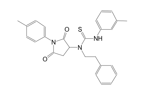 N'-(3-methylphenyl)-N-[1-(4-methylphenyl)-2,5-dioxo-3-pyrrolidinyl]-N-(2-phenylethyl)thiourea