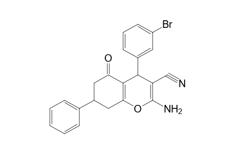 2-Amino-4-(3-bromophenyl)-5-keto-7-phenyl-4,6,7,8-tetrahydrochromene-3-carbonitrile