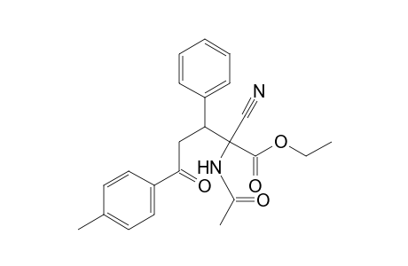 Ethyl 2-acetylamino-2-cyano-3-(phenyl)-5-oxo-5-(4-methylphenyl)pentanoate