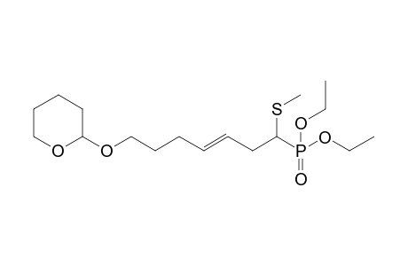 Diethyl 7-(tetrahydro-2H-pyran-2-yl)oxy-1-methylthiohept-3-enyl phosphonate