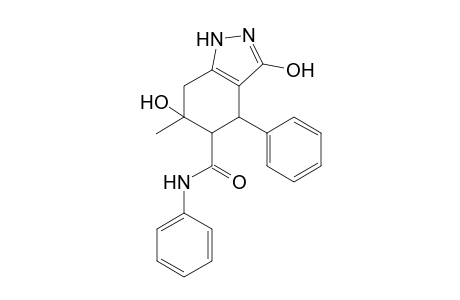 3,6-Dihydroxy-6-methyl-N,4-diphenyl-4,5,6,7-tetrahydro-1H-indazole-5-carboxamide