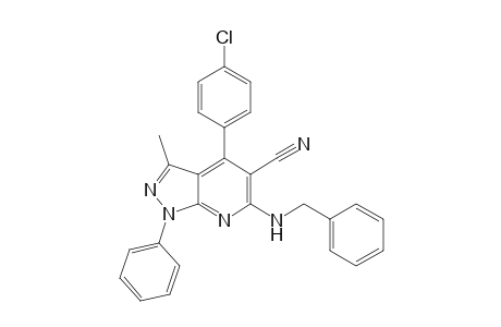 6-[N-Benzylamino]-5-cyano-4-(p-chlorophenyl)-3-methyl-1-phenyl-4H-pyridine[2,3-c]pyrazole