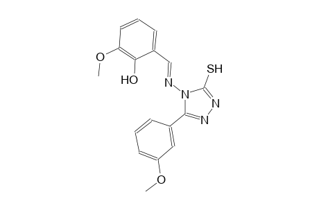 2-methoxy-6-((E)-{[3-(3-methoxyphenyl)-5-sulfanyl-4H-1,2,4-triazol-4-yl]imino}methyl)phenol
