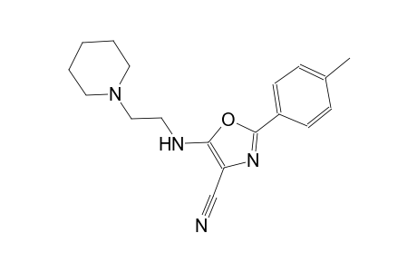 2-(4-methylphenyl)-5-{[2-(1-piperidinyl)ethyl]amino}-1,3-oxazole-4-carbonitrile