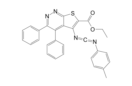 Ethyl 3,4-diphenyl-5-(4-tolyliminomethyleneamino)thieno[2,3-c]pyridazine-6-carboxylate