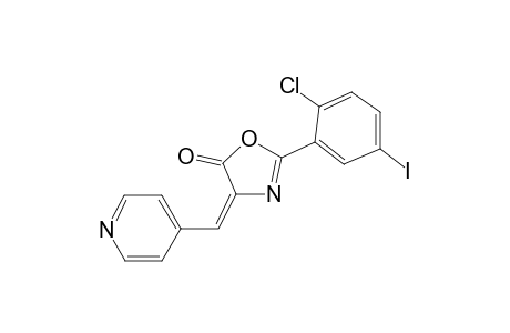 (4E)-2-(2-Chloro-5-iodophenyl)-4-(4-pyridinylmethylene)-1,3-oxazol-5(4H)-one