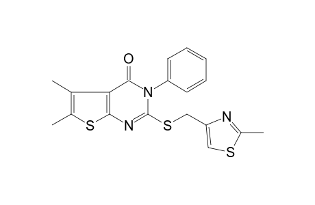 Thieno[2,3-d]pyrimidin-4(3H)-one, 5,6-dimethyl-2-[[(2-methyl-4-thiazolyl)methyl]thio]-3-phenyl-