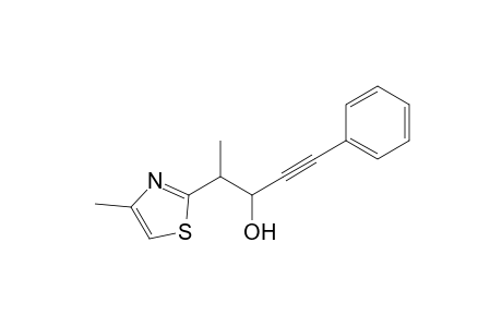 4-(4-Methylthiazol-2-yl)-1-phenylpent-1-yn-3-ol