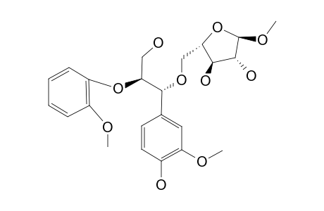 (2S,3R,4R,5R)-2-[[(1R,2S)-3-hydroxy-1-(4-hydroxy-3-methoxyphenyl)-2-(2-methoxyphenoxy)propoxy]methyl]-5-methoxyoxolane-3,4-diol