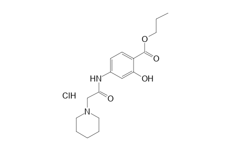 4-(2-PIPERIDINOACETAMIDO)SALICYLIC ACID, PROPYL ESTER, HYDROCHLORIDE