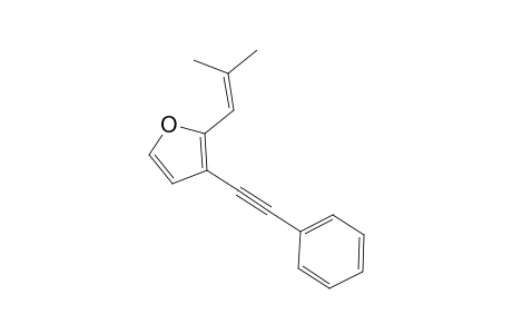 2-(2-methylprop-1-en-1-yl)-3-(phenylethynyl)furan