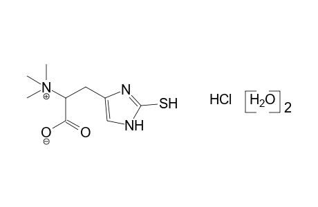 L-(+)-[1-carboxy-2-(2-mercaptoimidazol-4-yl)ethyl]trimethylammonium hydroxide, inner salt, monohydrochloride, dihydrate