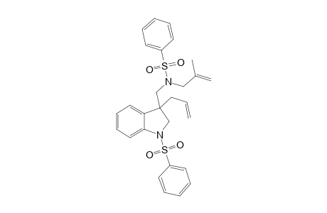 1,N-Bis(phenylsulfonyl)-3-(prop-2-en-1-yl)-3-[N-(2-methylprop-2-en-1-yl)aminomethyl]-2,3-dihydro-1H-indole