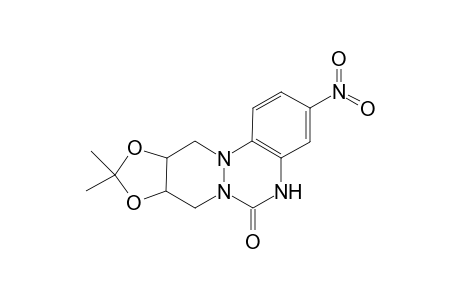 10,10-Dimethyl-3-nitrobenzo[e]-[1,3]-dioxolo[4',5' : 4,5]-8,8a,11a,12-tetrahydropyridazino[1,2-a]-[1,2,4]-triazin-6-one