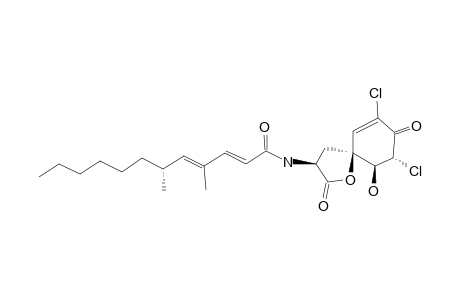 (2E,4E,6R)-N-[(3S,5S,6S,7R)-7,9-dichloro-6-hydroxy-2,8-diketo-1-oxaspiro[4.5]dec-9-en-3-yl]-4,6-dimethyl-dodeca-2,4-dienamide