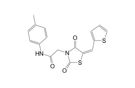 2-[(5E)-2,4-dioxo-5-(2-thienylmethylene)-1,3-thiazolidin-3-yl]-N-(4-methylphenyl)acetamide