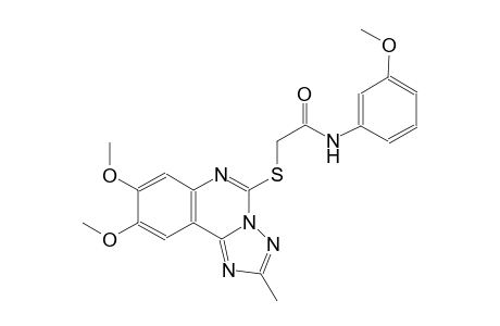 2-[(8,9-dimethoxy-2-methyl[1,2,4]triazolo[1,5-c]quinazolin-5-yl)sulfanyl]-N-(3-methoxyphenyl)acetamide