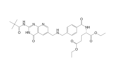 Diethyl N-N-((2-(pivaloylamino)-3,4-dihydro-4-oxopyrido[2,3-d]pyrimidin-6-yl)methyl)-4-(aminomethyl)benzoyl]glutamate