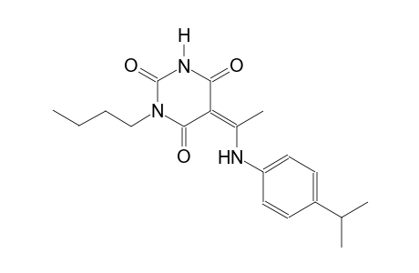 (5Z)-1-butyl-5-[1-(4-isopropylanilino)ethylidene]-2,4,6(1H,3H,5H)-pyrimidinetrione