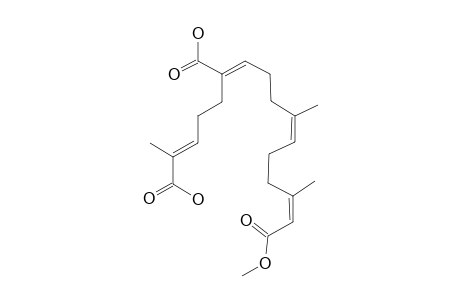 (2E,6E,10Z,14Z)-2,10,14-TRIMETHYL-6-HYDROXYCARBONYL-15-METHOXYCARBONYL-PENTADECA-2,6,10,14-TETRAENOIC-ACID