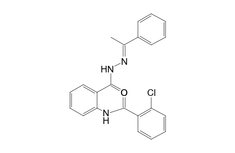 N-(o-CHLOROBENZOYL)ANTHRANILIC ACID, (alpha-METHYLBENZYLIDENE)HYDRAZIDE