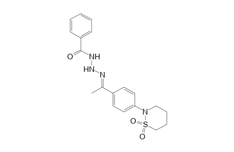 BENZOIC ACID, 2-//A-METHYL- P-/TETRAHYDRO-2H-1,2-THIAZIN-2-YL/- BENZYLIDENE/AMINO/HYDRAZIDE, S,S-DI- OXIDE