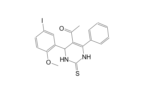 1-[4-(5-iodo-2-methoxyphenyl)-6-phenyl-2-thioxo-1,2,3,4-tetrahydro-5-pyrimidinyl]ethanone
