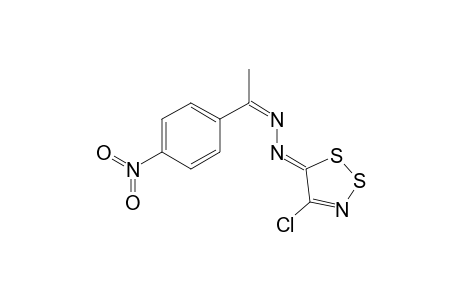 N-(4-chloro-[1,2,3]-dithiazol-5-ylidene)-N'-[1-(4-nitrophenyl)ethylidene]hydrazine