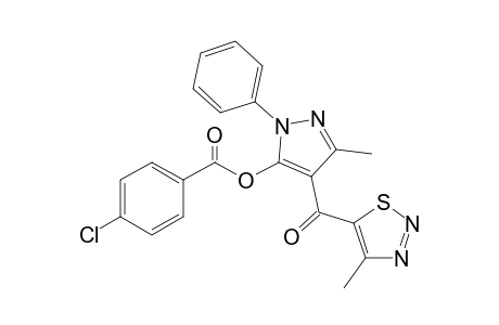 4-Methyl-5-[(1-phenyl-3-methyl-5-(4-chlorophenylcarbonyloxy)pyrazol-4-yl)carbonyl]-1,2,3-thiadiazole