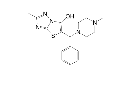 2-Methyl-6-{.alpha.-(N'-methyl-N-piperazino)-4'-methylbenzyl]thiazolo[3,2-b]-1,2,4-triazol-5-ol