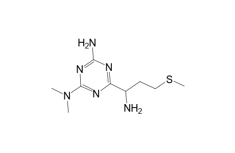 6-(1-amino-3-methylsulfanylpropyl)-2-N,2-N-dimethyl-1,3,5-triazine-2,4-diamine