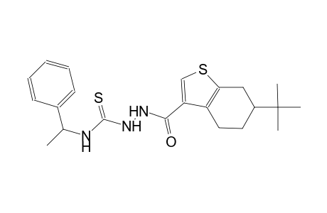 2-[(6-tert-butyl-4,5,6,7-tetrahydro-1-benzothien-3-yl)carbonyl]-N-(1-phenylethyl)hydrazinecarbothioamide