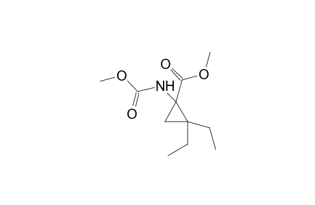 1-(carbomethoxyamino)-2,2-diethyl-cyclopropanecarboxylic acid methyl ester