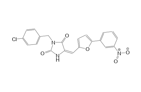 (5E)-3-(4-chlorobenzyl)-5-{[5-(3-nitrophenyl)-2-furyl]methylene}-2,4-imidazolidinedione