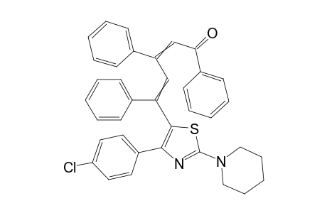 5-[4-(4-chloro-phenyl)-2-piperidino-thiazol-5-yl]-1,3,5-triphenyl-penta-2,4-diene-1-one