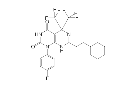 7-(2-cyclohexylethyl)-1-(4-fluorophenyl)-5,5-bis(trifluoromethyl)-1H,2H,3H,4H,5H,8H-[1,3]diazino[4,5-d]pyrimidine-2,4-dione