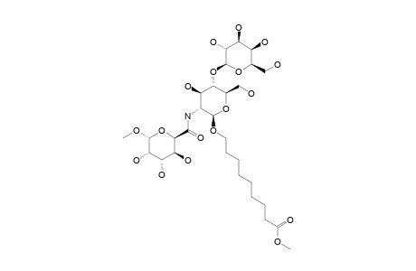 8-METHOXYCARBONYLOCTYL-BETA-D-GALACTOPYRANOSYL-(1->4)-2-DEOXY-2-(METHYL-ALPHA-D-MANNOHEXOPYRANOSYLURONAMIDE)-BETA-D-GLUCOPYRANOSIDE