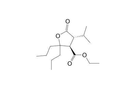 trans-3-(Ethoxycarbonyl)-2-(1-methylethyl)-4-propyl-4-heptanolide