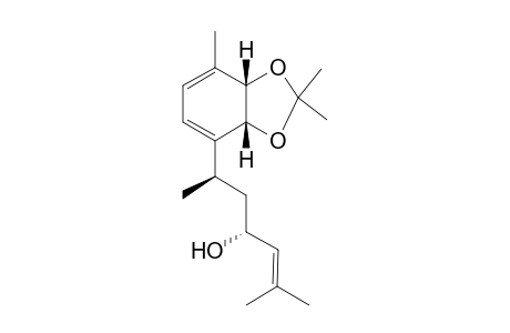 (4R,6R)-2-methyl-6-((3aR,7aS)-2,2,7-trimethyl-3a,7a-dihydrobenzo[d][1,3]dioxol-4-yl)hept-2-en-4-ol