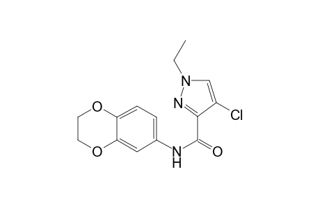 1H-Pyrazole-3-carboxamide, 4-chloro-N-(2,3-dihydro-1,4-benzodioxin-6-yl)-1-ethyl-