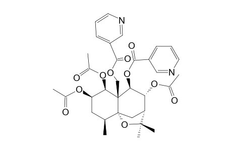 1-BETA,2-BETA,8-ALPHA-TRIACETOXY-9-BETA,13-DINICOTINOYLOXY-BETA-DIHYDROAGAROFURAN