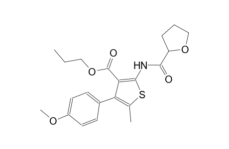 propyl 4-(4-methoxyphenyl)-5-methyl-2-[(tetrahydro-2-furanylcarbonyl)amino]-3-thiophenecarboxylate